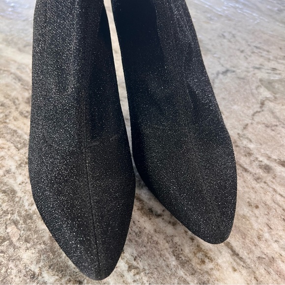 Jones New York Signature Black Shimmer Ankle Boots Sz 7.5 - Picture 5 of 10